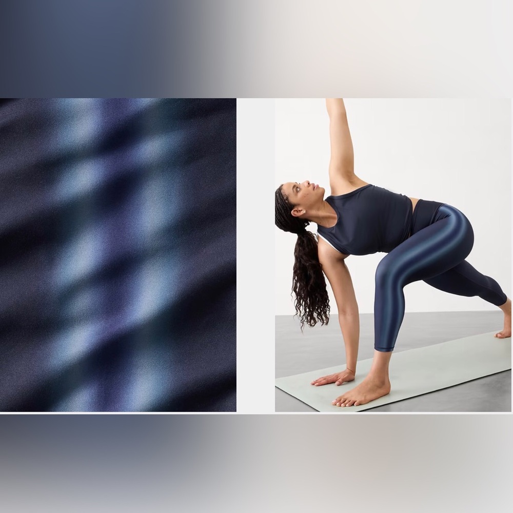 ATHELTA ELATION ULTRA HIGH RISE 7/8 LEGGING, NOA STRIPE NAVY - Picture 4 of 5
